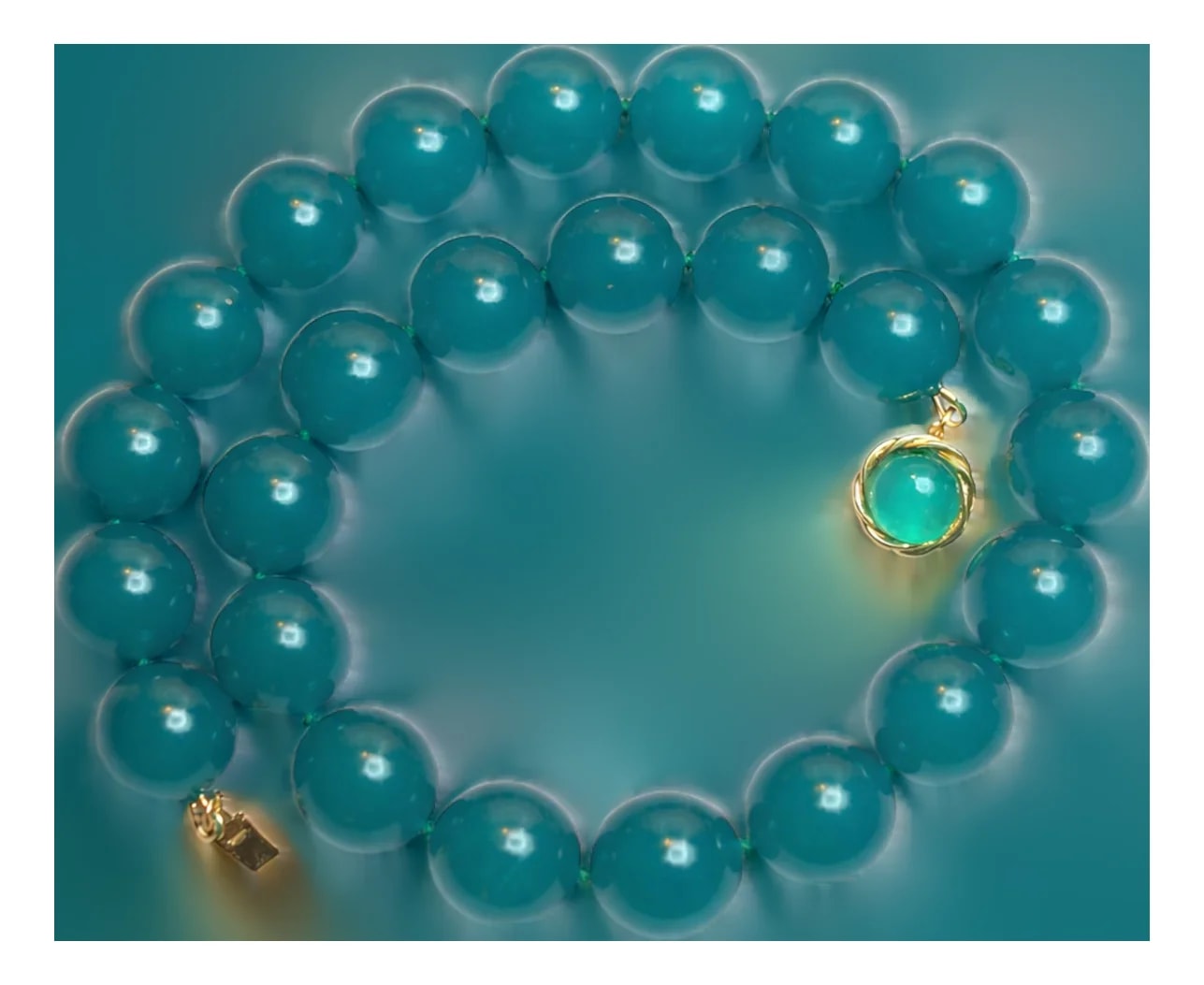 Mozambique Amazonite Beaded With Amazonite Clasp — Jewelry — resale