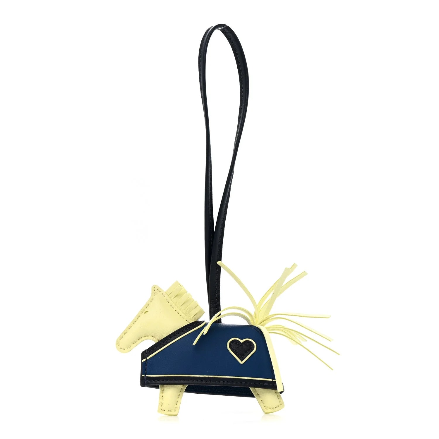 Hermès — Milo Grigri Rodeo Robeo Coeur Bag Charm Milton Nuit Tie — Accessory — resale