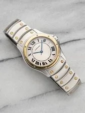Cartier Rondo Round Ref 1920-1 90s Automatic White Roman Numeral Dial 2