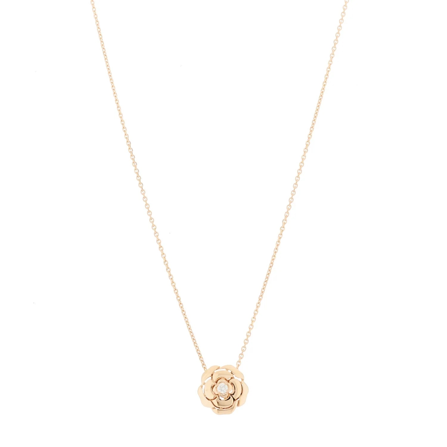 Chanel — 18K Rose Gold Extrait de Camelia — Jewelry — resale
