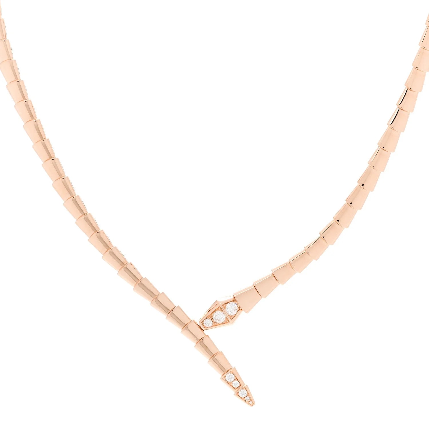 Bulgari — 18K Rose Gold Serpenti Viper Choker S — Jewelry — resale