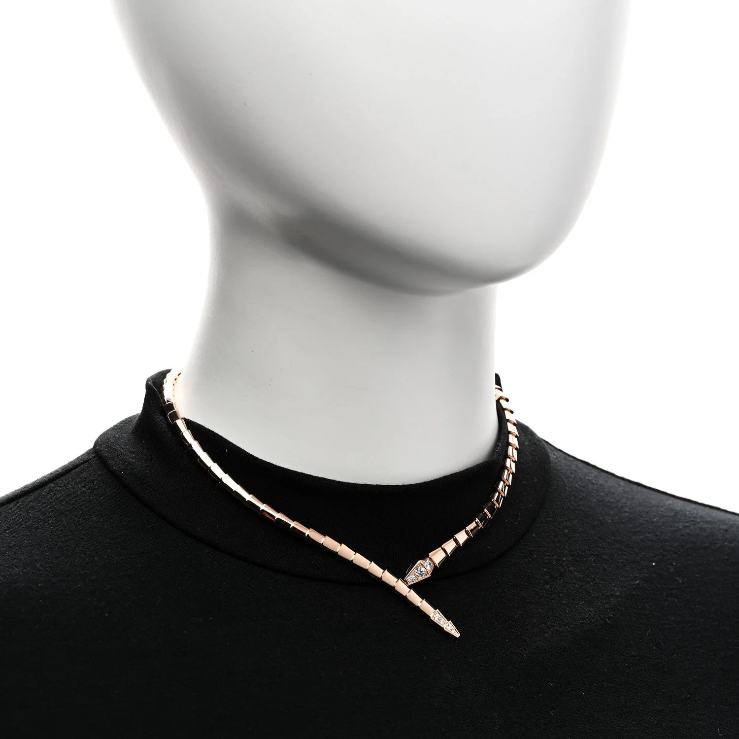18K Rose Gold Serpenti Viper Choker S 2