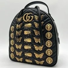 Gucci — Gucci GG Marmont Backpack Lion Bee Studs 476671 — Handbag — resale