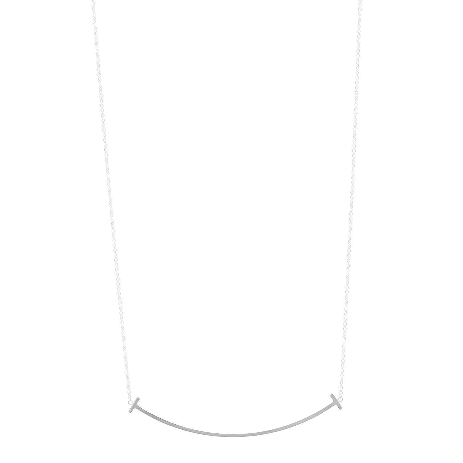 Tiffany & Co. — 18K White Gold Small T Smile — Jewelry — resale