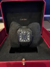 Authentic Cartier Santos Large WSSA0018 – Custom Aftermarket Diamonds – Full Set 2
