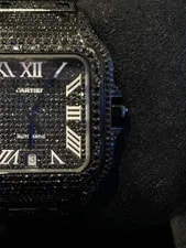 Authentic Cartier Santos Large WSSA0018 – Custom Aftermarket Diamonds – Full Set 3