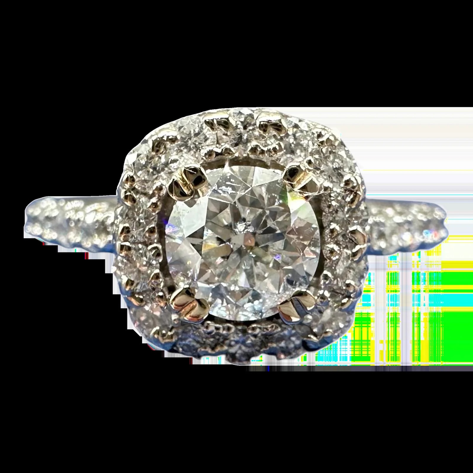 Appraised Engagement 14k White Gold 1.33ctw — Jewelry — resale