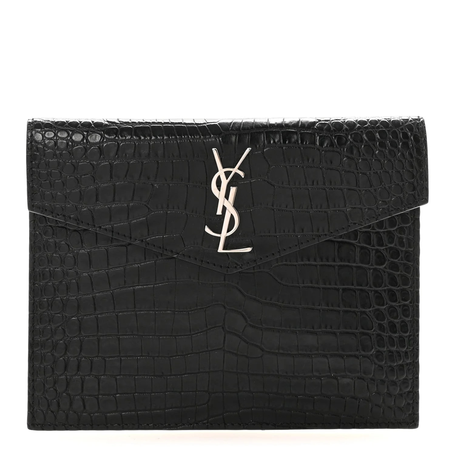 Saint Laurent — Embossed Small Uptown Pouch — Accessory — resale