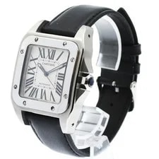 Cartier — Cartier Santos 100 LM W20073X8 38mm SS Silver #C12111 — Watch — resale