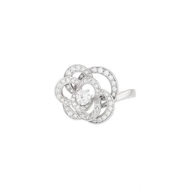 Chanel — Chanel Fil de Camélia , Large Size, in White Gold and Diamonds — Jewelry — resale