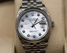 Rolex Datejust 36 126234 MOP Diamond Dial Jubilee Steel Unworn 2020 Box Papers 3