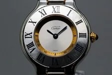 *Near / Pouch* Cartier Must de 21 1340 28mm Silver Quartz 4