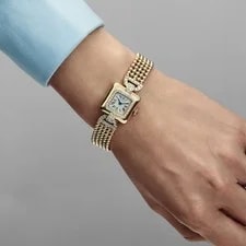 Cartier Trocadéro '' Yellow Gold White Dial Diamond Bezel 2