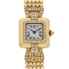 Cartier Trocadéro '' Yellow Gold White Dial Diamond Bezel 4