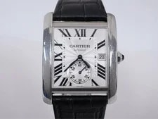 Cartier Tank MC W5330003 3589 Stainless Steel 23mm Silver Dial Automatic #WJW103 3