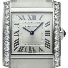 Cartier — Cartier Tank Française MM With Diamond Bezel W4TA0021 Stainless Steel... — Watch — resale