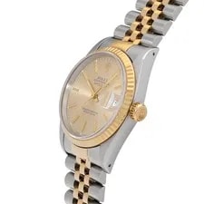 Rolex Datejust 16233 Champagne Tapestry Stainless Steel / Yellow Gold #W1462 2