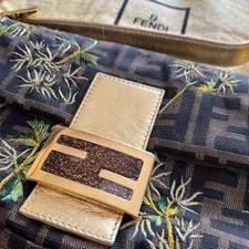 Unused Fendi Mamma Baguette Glitter Embroidery Hardware 2