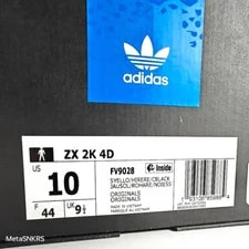 Adidas US 10 3D Retro Runnning ZX 2K 4D 3