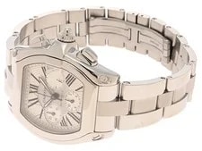 Cartier Roadster Chrono XL W62019X6 Stainless Steel 40mm Silver Dial 2008 #DW370 3