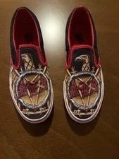 Vans X Slayer Classic Slip-On Size 9 VN-0EX53GC 2009 W/ Box 2