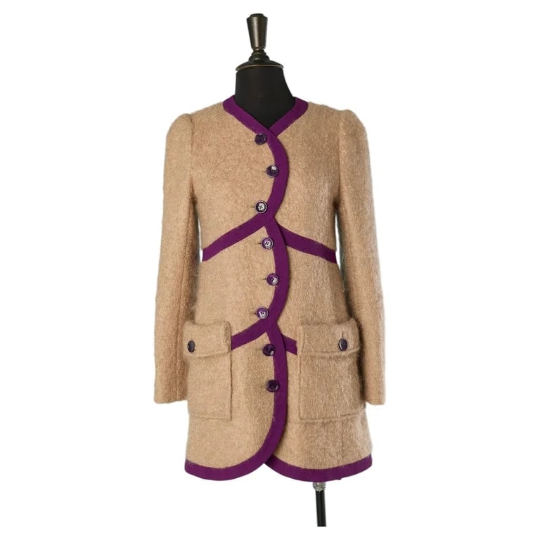 John Galliano — Single Breasted Long Jacket With Crêpe Edge Galliano — Clothing — resale