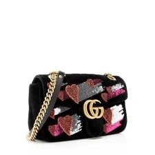 Gucci Embellished Hearts GG Marmont Medium Flap 2