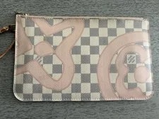 EXC! Louis Vuitton Neverfull Tahitienne Pochette Wristlet 4