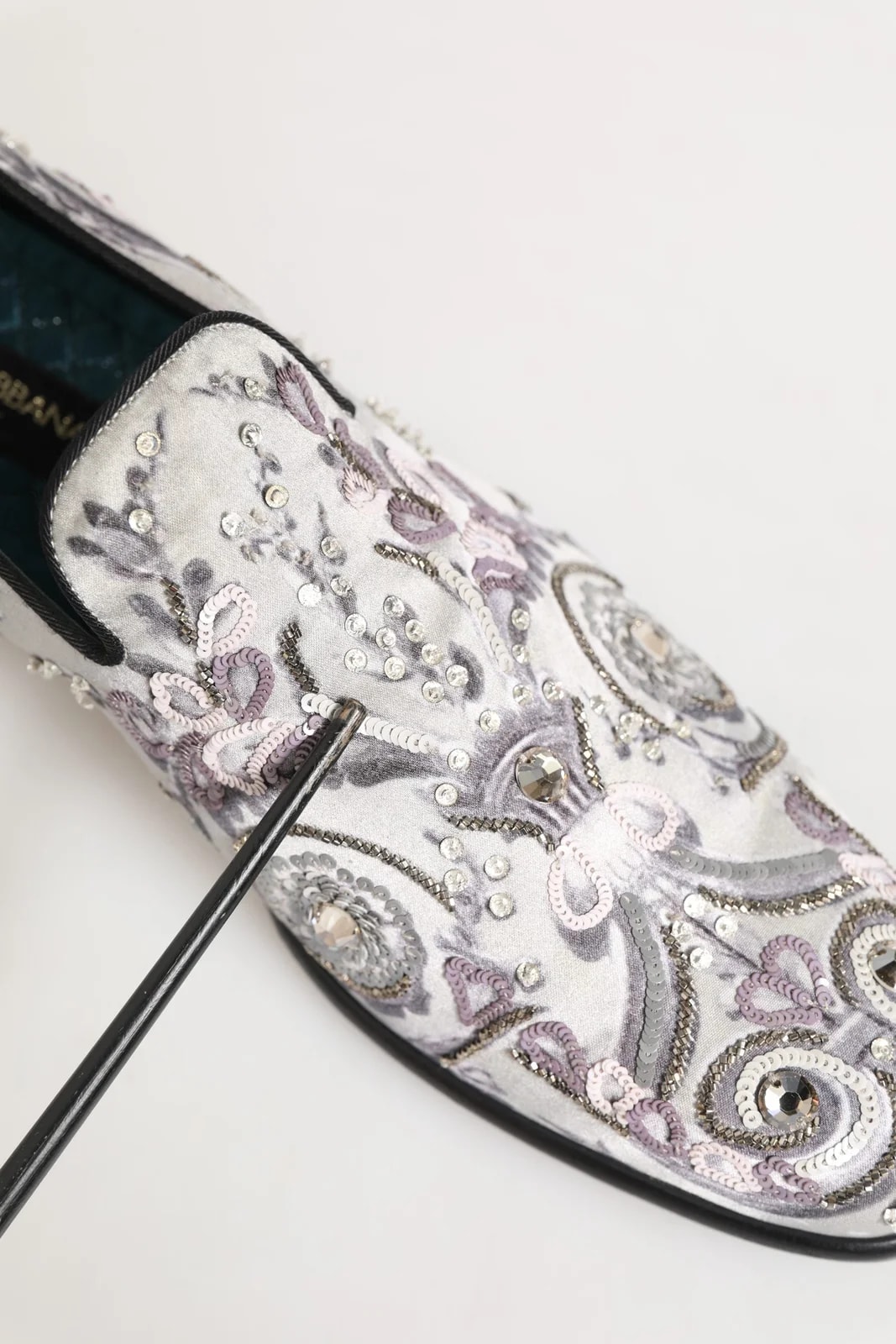 Dolce & Gabbana — Dolce & Gabbana Sequined Formal Slip on — Designer Shoe — resale