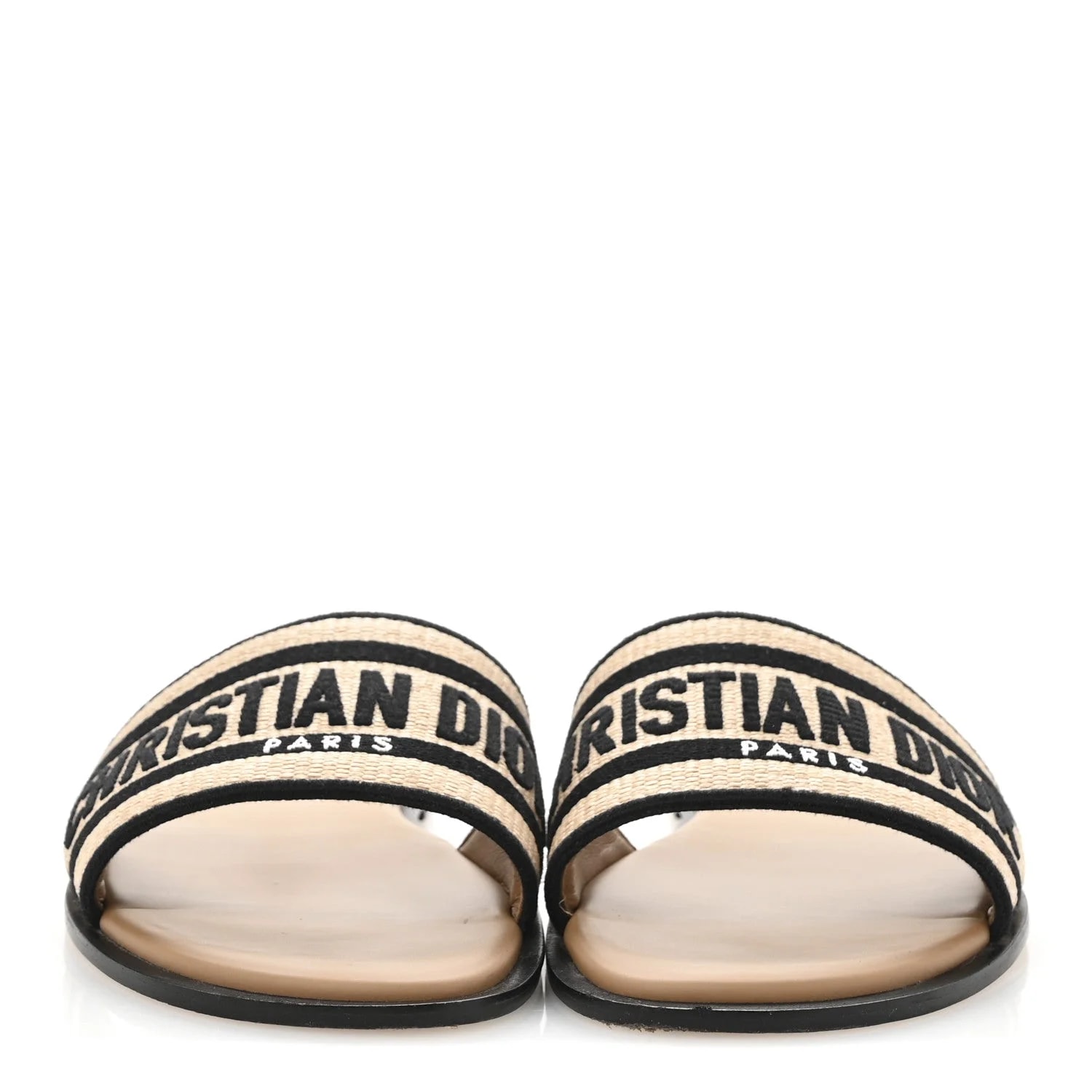 Straw Embroidered Dway Slide 41 3