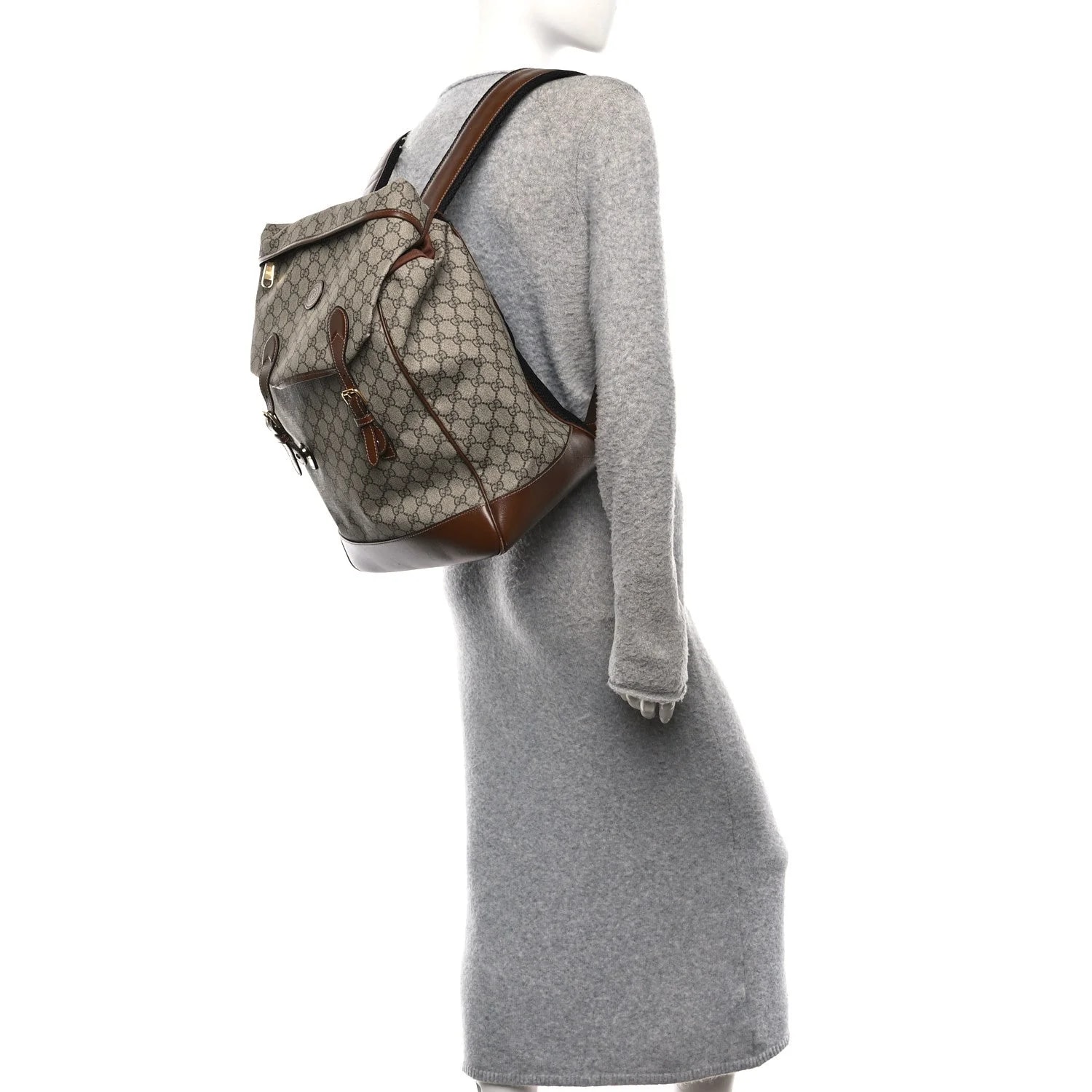 Azalea Medium Retro Interlocking G Buckle Backpack Sugar 2
