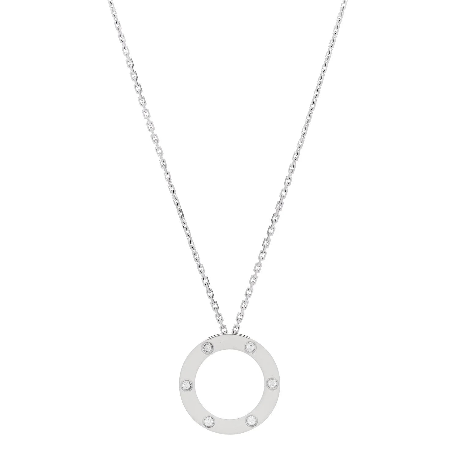 Cartier — 18K White Gold 6 Diamonds Love — Jewelry — resale