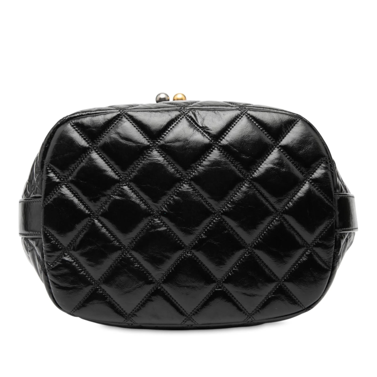 Shiny Aged CC Chain Drawstring Bucket 3