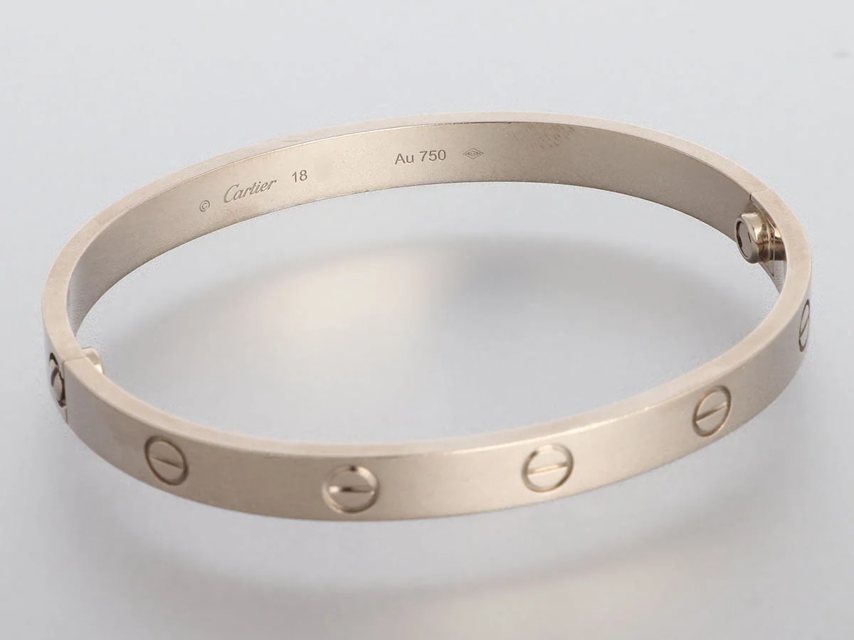 Cartier 18K White Gold Love Bracelet 18 2