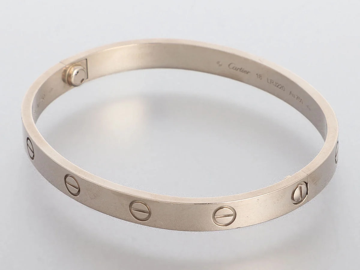 Cartier 18K White Gold Love Bracelet 18 4
