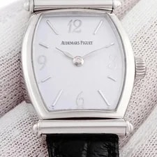 Audemars Piguet Carnegie Tonneau 77152BC / O / 0009 / 02 19mm White Dial #HDW904 4