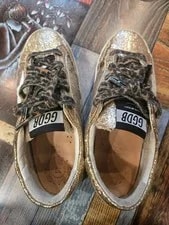 Golden Goose Glitter Leopard Print Italian Model Limited Edit 3