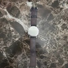 IWC Schaffhausen Quartz Chronograph Date White Dial Black Leather Strap 3