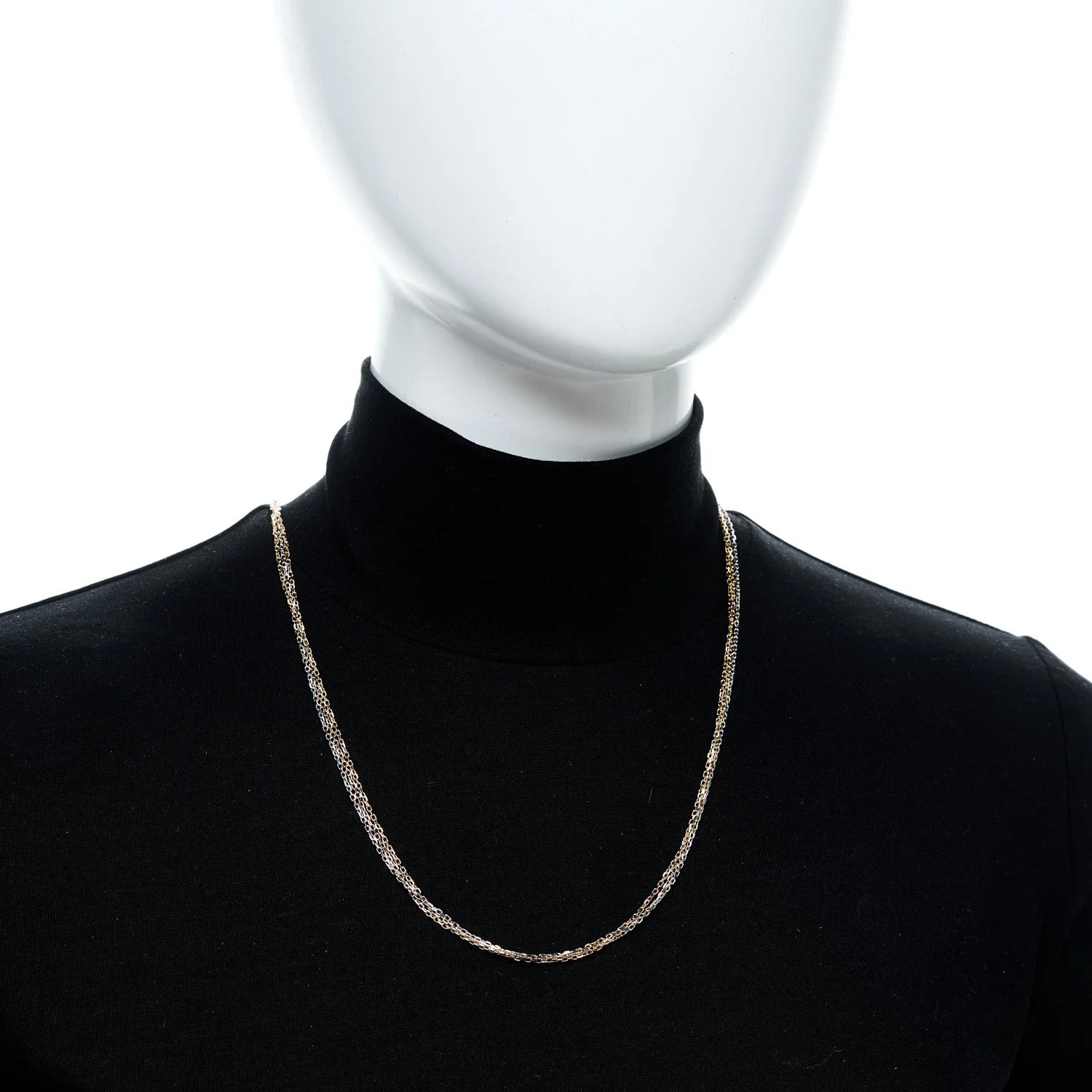 18K White Gold Three Chain 2