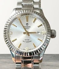 Tudor — [Tudor] Style 12110 Automatic Diamond Dial 28 Mm Silver — Watch — resale