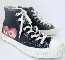 Converse — Converse CDG Play Chuck Taylor High Heart 9 11 — Sneaker — resale