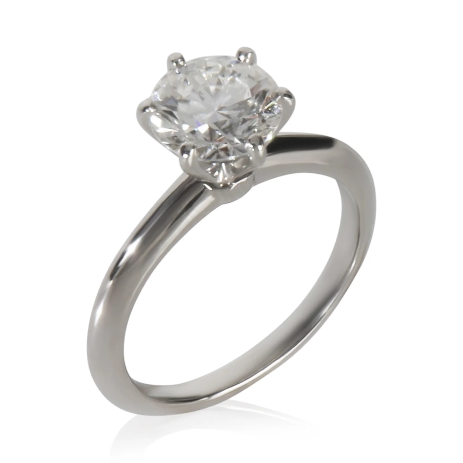 Tiffany & Co. 1.59 Ct Round Brilliant Engagement Ring 950 2