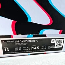 Air Jordan US 13 Ice Nike Basketball Zion 3 New 3