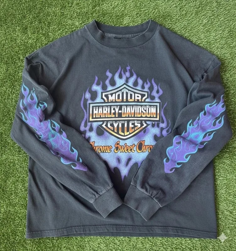 Harley Davidson longsleeve Chrome sweet chrome reprint shirt — streetwear — resale
