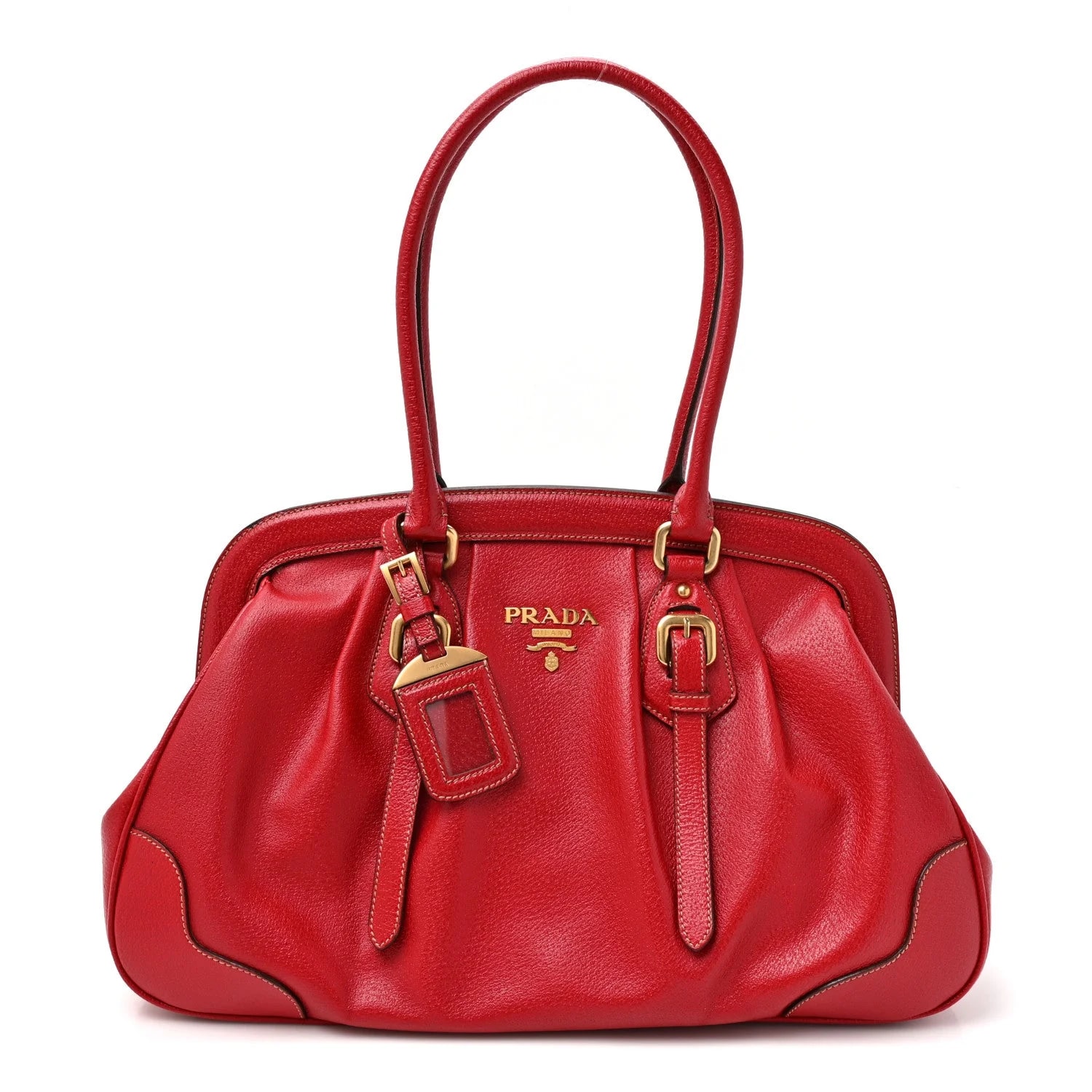 Prada — Cinghiale Antik Top Handle Rubino — Handbag — resale