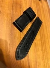 Panerai — Panerai Calf Leather Strap 24mm Black Adjustable Band From Japan — Watch — resale