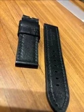 Panerai Calf Leather Strap 24mm Black Adjustable Band From Japan 2