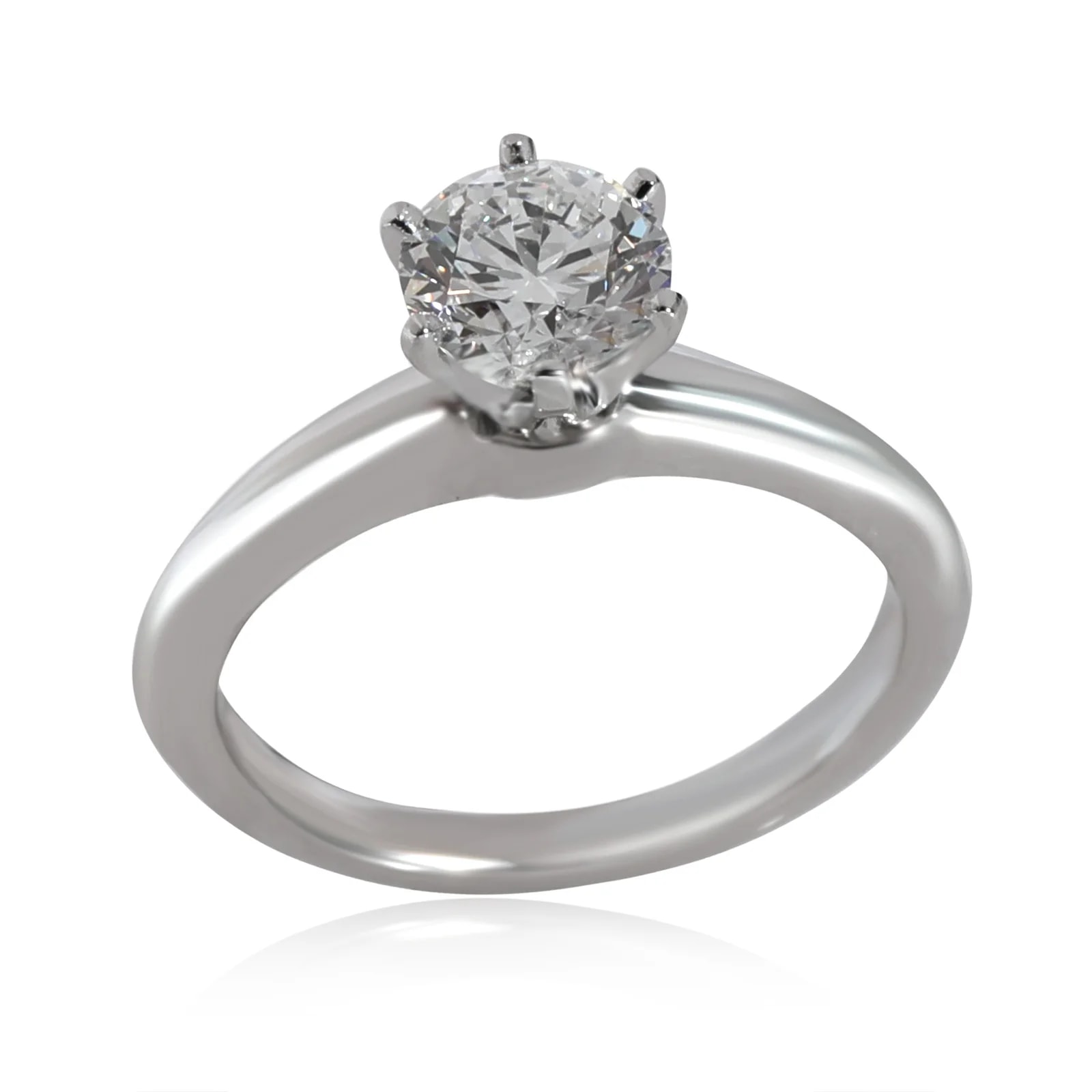 Tiffany & Co. 0.93 Ct Round Brilliant Engagement Ring 950 3