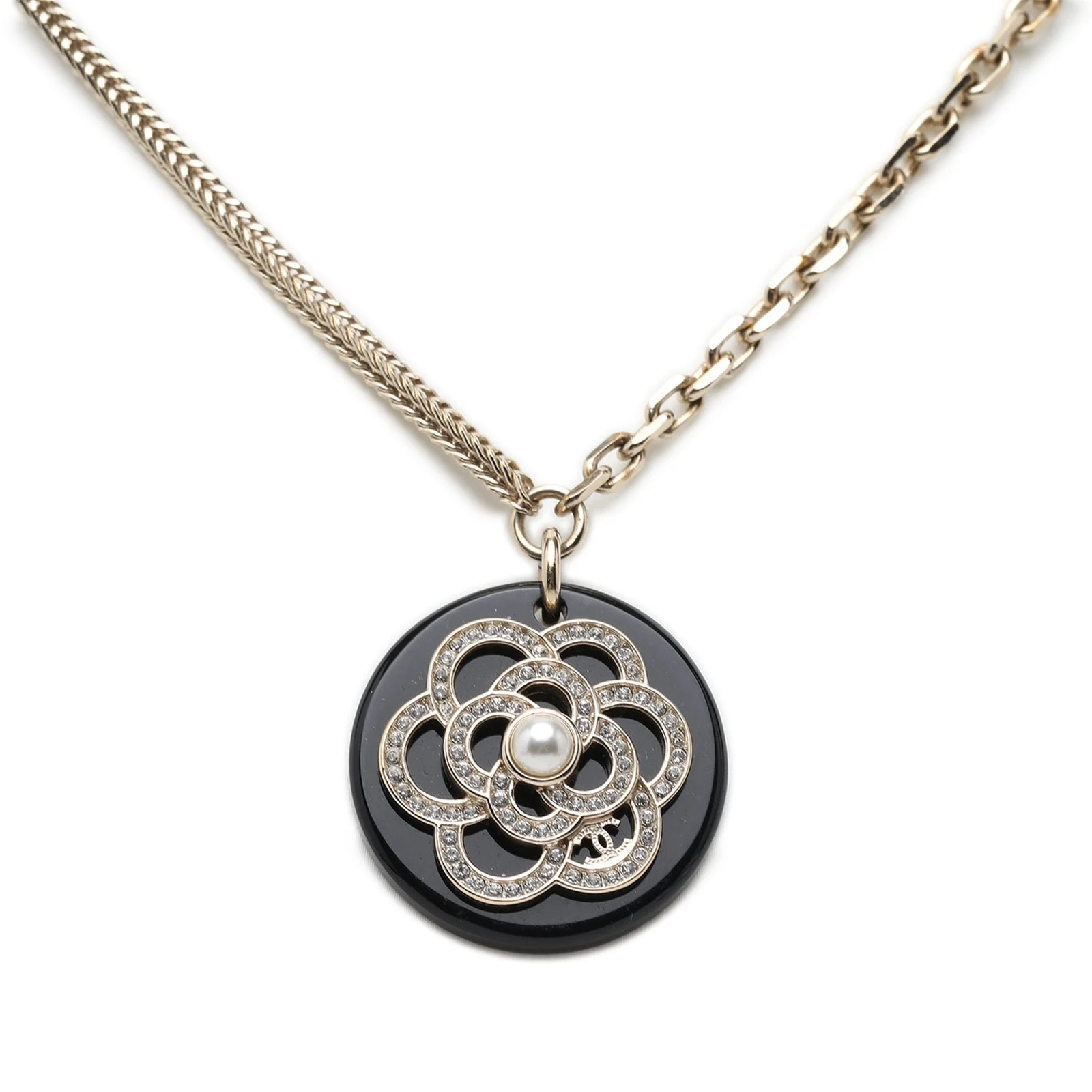 CC Resin Strass Faux Camellia Round 2