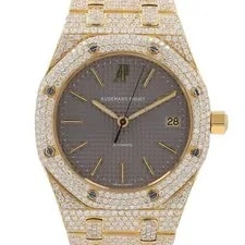 Audemars Piguet — Audemars Piguet Solid 18K Yellow Fully Loaded Genuine Diamonds 37mm — Watch — resale